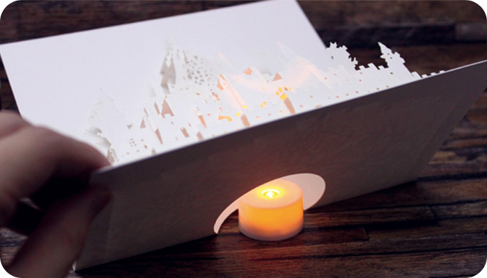 キャンドルライトで照らした作品